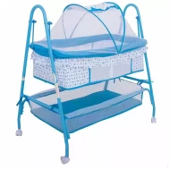 Comfort Cradle Cot - New Born Baby Swing Cradle with Mosquito Net & Wheel