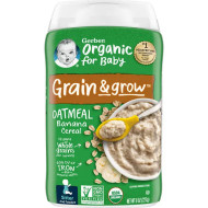 Gerber Organic Oatmeal Banana Cereal, 2nd Foods, 8 oz (227 g)
