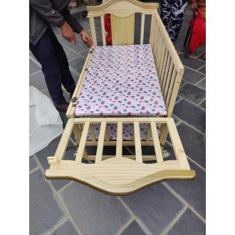 Multifunctional Baby Crib, Baby Wooden Cot, Baby Bed Cradle, Rocker/Swing, Convertible Desk