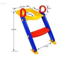 Potty Training Toilet Seat with Step Stool Ladder for Boys and Girls | Baby Toddler Kid Children Toilet Training Seat | Chair with Handles Padded Seat Non-Slip Wide Step