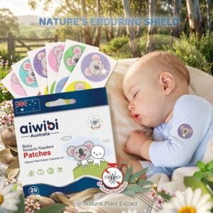 Aiwibi Australia Baby Mosquito Repellent Patches 24 Pack with Natural Plant Extract Essential Oil for Babies