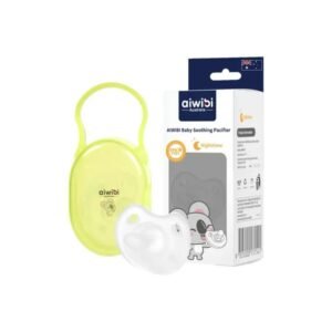 AIWIBI Baby Soothing Pacifier Nighttime with Protective Case BPA Free Silicone Pacifier for Newborns
