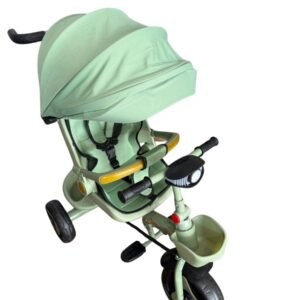 Baby Tricycle 360° Rotating Foldable Stroller Trike – Green