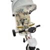 Baby Tricycle 360° seat rotating foldable stroller white canopy
