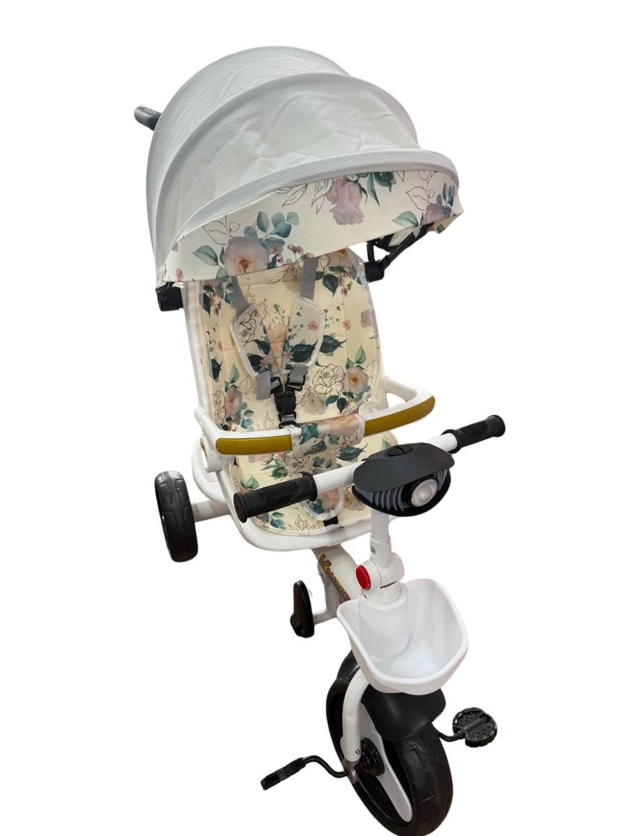 baby-tricycle-360°-seat-rotating-foldable-stroller–white-canopy-main Baby Tricycle 360° seat rotating foldable stroller white canopy