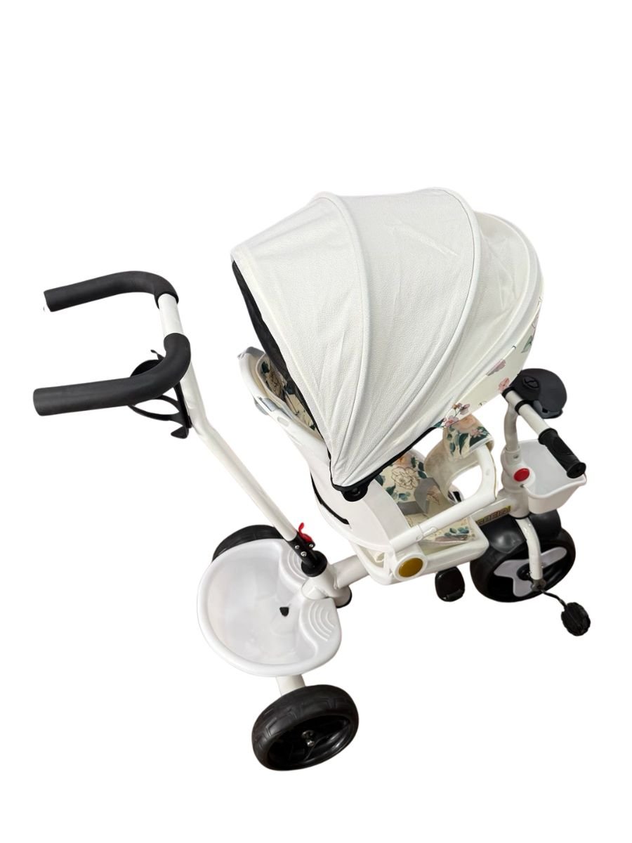 baby-tricycle-360°-seat-rotating-foldable-stroller–white-canopy-side