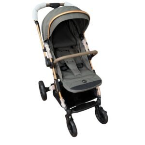 Burbay V8 Premium Luxury Baby Stroller Grey with Gold Frame – Kids Kart Nepal