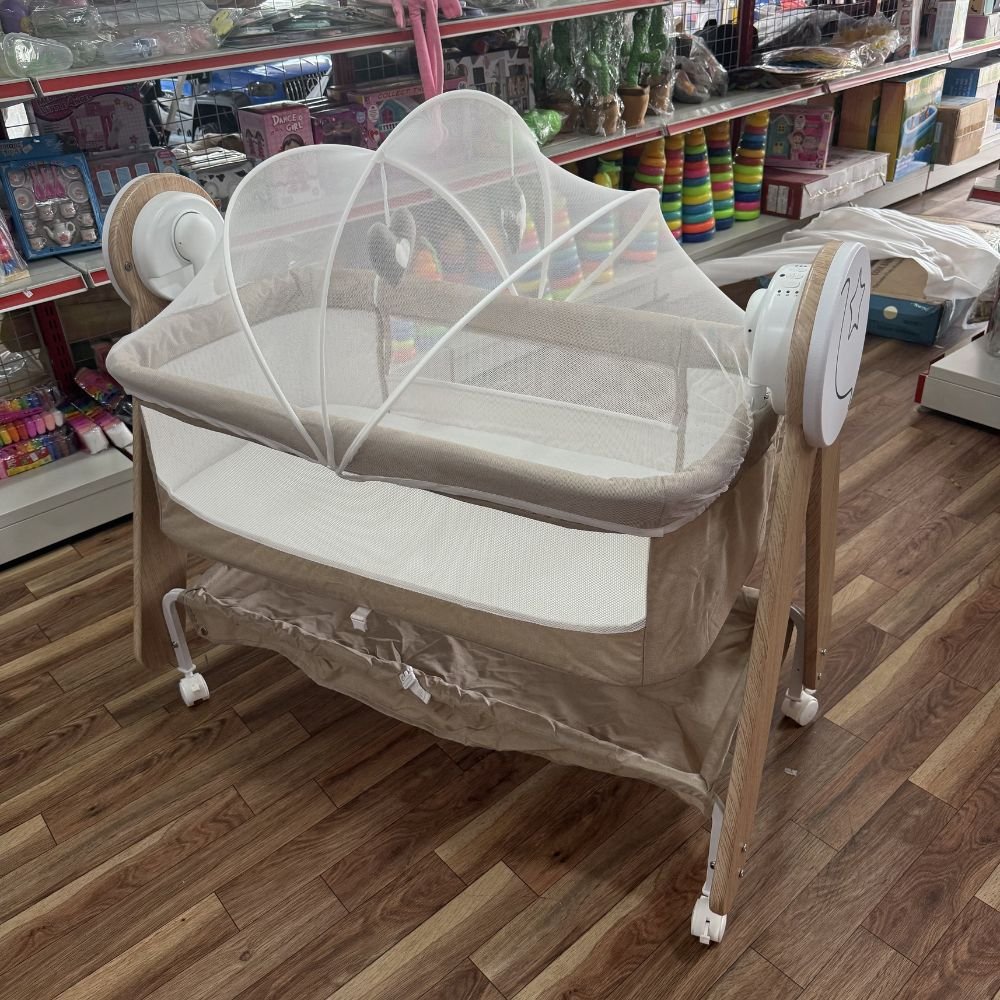 cool-baby-electric-cradle-swing-bed-mosquito-net-bassinet-3