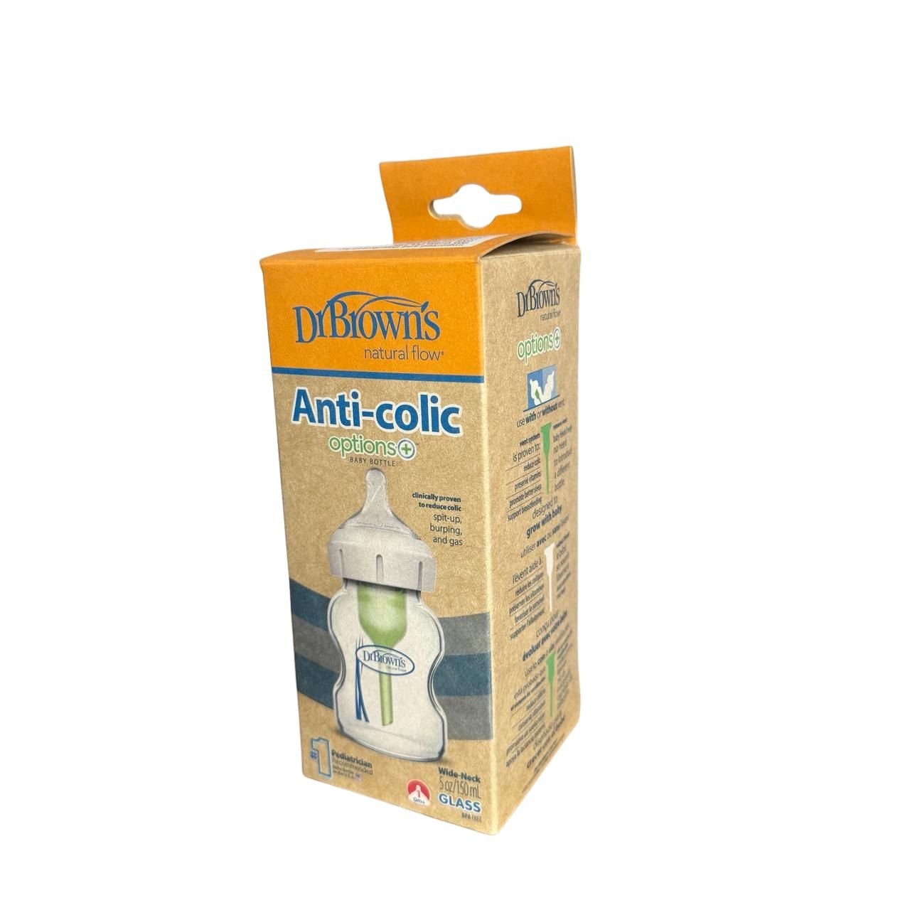dr-browns-anti-colic-options-plus-wide-neck-glass-baby-bottle-150ml-package1