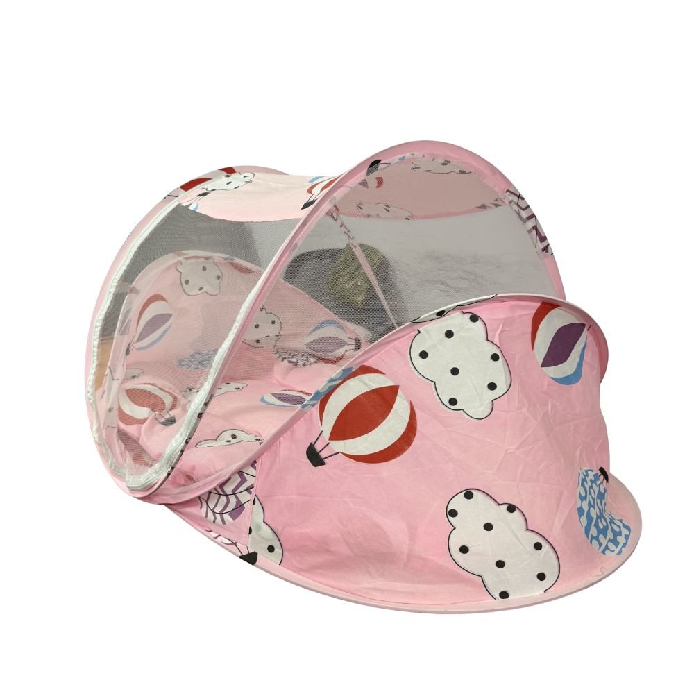 folding-newborn-baby-bed-mosquito-net-pink-hot-air-balloon-1