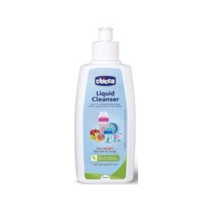 Chicco Liquid Cleanser 200ml bottle for baby bottles, accessories, fruits, and vegetables.