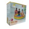 Intex Wet Set 3-ring inflatable kids paddling pool 147cm x 33cm rainbow coloured family splash pool