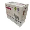 BPA-free manual breast pump with ergonomic handle and milk collection bottle for breastfeeding mothers
