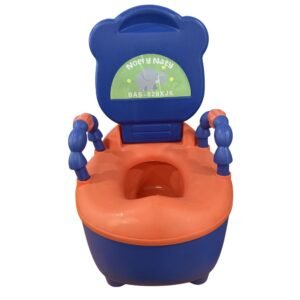 Noel y Naty BAS-829XJK toddler potty training chair with backrest and armrests in blue and orange