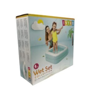 Intex Wet Set Play Box Pool 86cm x 86cm x 25cm inflatable baby pool for toddlers and young children