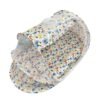 Foldable baby mosquito net bed with soft mattress pillow and animal print design
