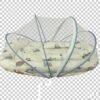 Portable baby nest bed with mosquito net and space-themed print for newborn infants
