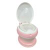 Pink toddler potty training toilet with lid, removable bowl and comfortable training seat
