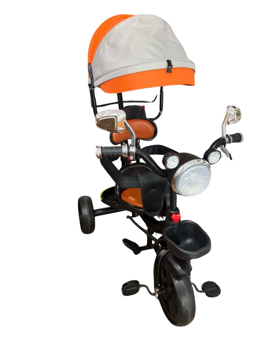 xiaopiyouyou-3-in-1-baby-tricycle-with-adjustable-push-handle-parental-control-canopy-for-kids-front