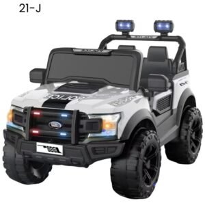 2I-J Kids Electric Police Ride-On Jeep with flashing police lights and parent remote control available at Kids Kart Nepal