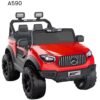 A590 Kids Electric Ride-On Jeep 12V with parent remote control in red available at Kids Kart Nepal