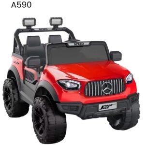 A590 Kids Electric Ride-On Jeep 12V with parent remote control in red available at Kids Kart Nepal