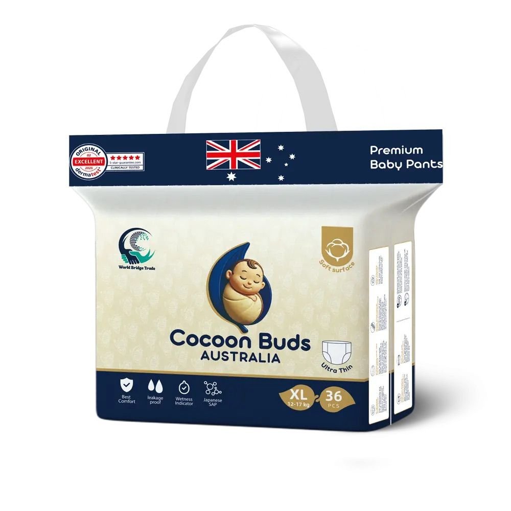 cocoon-buds-australia-premium-baby-pants-diapers-xl-12-17kg-36pcs-main Cocoon Buds Australia Premium Baby Pants Diapers XL 12-17kg 36 Pieces available at Kids Kart