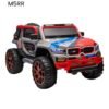 Kids Electric Ride-On Jeep M5RR red and grey 12V battery-powered off-road SUV with LED lights and parental remote control