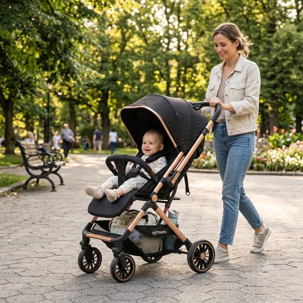 popypapa-d8-premium-baby-stroller-black-rose-gold-nepal-4