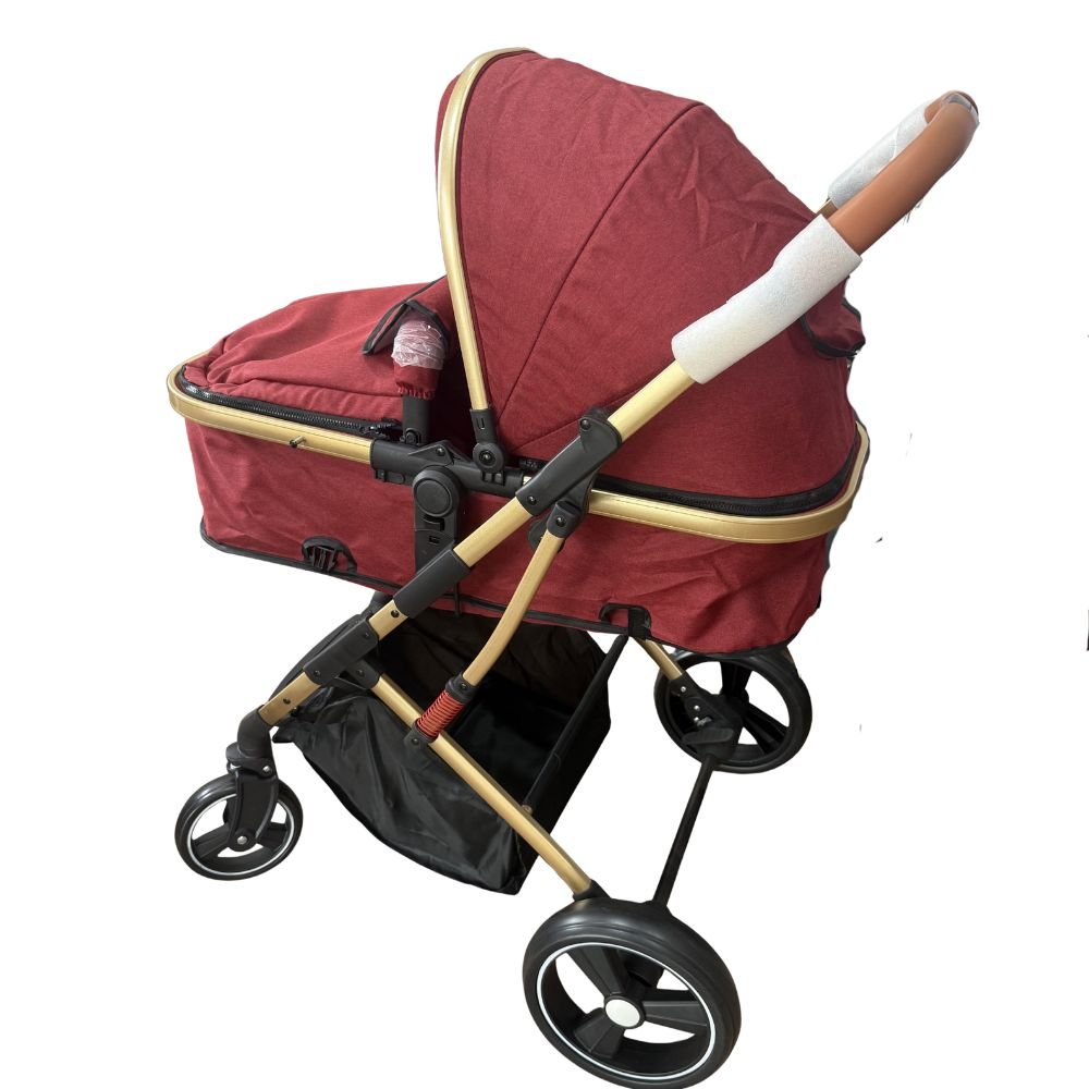 t988-premium-2-in-1-baby-stroller-red-gold-1